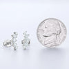 Moissanite Stud Earrings 925 Sterling Silver Mini Curved Climber Studs Women
