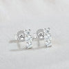 Moissanite Stud Earrings 925 Sterling Silver Mini Curved Climber Studs Women