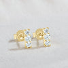 Moissanite Stud Earrings 925 Sterling Silver Mini Curved Climber Studs Women