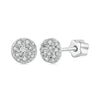 Moissanite Stud Earrings 925 Sterling Silver Hemisphere Dazzling For Mom