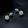 Moissanite Stud Earrings 925 Sterling Silver Hemisphere Dazzling For Mom