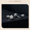 Moissanite Stud Earrings 925 Sterling Silver Hemisphere Dazzling For Mom