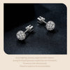 Moissanite Stud Earrings 925 Sterling Silver Hemisphere Dazzling For Mom