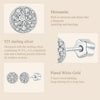 Moissanite Stud Earrings 925 Sterling Silver Hemisphere Dazzling For Mom