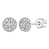 Moissanite Stud Earrings 925 Sterling Silver Hemisphere Dazzling For Mom