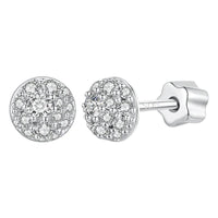 Moissanite Stud Earrings 925 Sterling Silver Hemisphere Dazzling For Mom