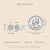 Moissanite Stud Earrings 925 Sterling Silver Hemisphere Dazzling For Mom