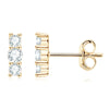 Moissanite Stud Earrings 925 Sterling Silver Mini Curved Climber Studs Women