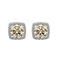 Moissanite Stud Earrings 925 Sterling Silver Round Cut Classic Women's Jewelry