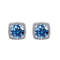 Moissanite Stud Earrings 925 Sterling Silver Round Cut Classic Women's Jewelry