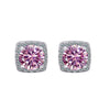 Moissanite Stud Earrings 925 Sterling Silver Round Cut Classic Women's Jewelry