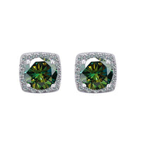 Moissanite Stud Earrings 925 Sterling Silver Round Cut Classic Women's Jewelry