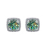 Moissanite Stud Earrings 925 Sterling Silver Round Cut Classic Women's Jewelry