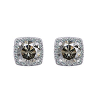 Moissanite Stud Earrings 925 Sterling Silver Round Cut Classic Women's Jewelry