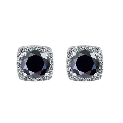 Moissanite Stud Earrings 925 Sterling Silver Round Cut Classic Women's Jewelry