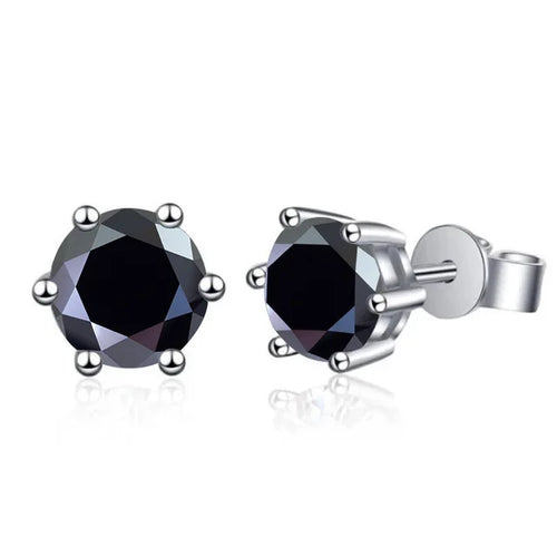 Moissanite Stud Earrings 1-6ct 21 Colors GRA Cert 925 Sterling Silver