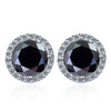 Moissanite Stud Earrings 0.8ct D Color 925 Sterling Silver 18K White Gold