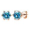 Moissanite Stud Earrings 0.5/1/2 CT Rose Gold Plated Sterling Silver 925