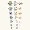 Moissanite Stud Earrings 0.2-6 Carat D-E Color 925 Sterling Silver