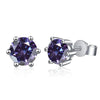 Moissanite Stud Earrings 1-6ct 21 Colors GRA Cert 925 Sterling Silver