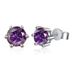 Moissanite Stud Earrings 1-6ct 21 Colors GRA Cert 925 Sterling Silver