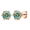 Moissanite Stud Earrings 0.5/1/2 CT Rose Gold Plated Sterling Silver 925