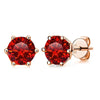 Moissanite Stud Earrings 0.5/1/2 CT Rose Gold Plated Sterling Silver 925