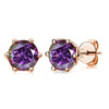 Moissanite Stud Earrings 0.5/1/2 CT Rose Gold Plated Sterling Silver 925