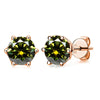 Moissanite Stud Earrings 0.5/1/2 CT Rose Gold Plated Sterling Silver 925