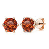Moissanite Stud Earrings 0.5/1/2 CT Rose Gold Plated Sterling Silver 925