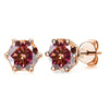 Moissanite Stud Earrings 0.5/1/2 CT Rose Gold Plated Sterling Silver 925