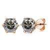 Moissanite Stud Earrings 0.5/1/2 CT Rose Gold Plated Sterling Silver 925