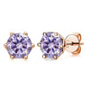 Moissanite Stud Earrings 0.5/1/2 CT Rose Gold Plated Sterling Silver 925