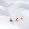 Moissanite Stud Earrings 0.5-2 CT 925 Sterling Silver Rose Gold Plated Gift