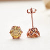 Moissanite Stud Earrings 0.5/1/2 CT Rose Gold Plated Sterling Silver 925
