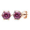 Moissanite Stud Earrings 0.5/1/2 CT Rose Gold Plated Sterling Silver 925