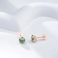 Moissanite Stud Earrings 0.5-2 CT 925 Sterling Silver Rose Gold Plated Gift
