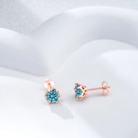 Moissanite Stud Earrings 0.5-2 CT 925 Sterling Silver Rose Gold Plated Gift