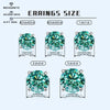Moissanite Stud Earrings 0.3-3ct Certified S925 Sterling Silver Cyan Colorfast