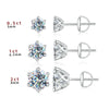Moissanite Stud Earrings 0.5-2CT Screw Back S925 Sterling Silver 18K Plated