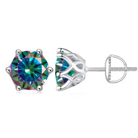 Moissanite Stud Earrings 0.5-2CT Screw Back S925 Sterling Silver 18K Plated