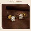 Moissanite Stud Earrings S925 Sterling Silver 6-Prong Round D Color 18K Bridal