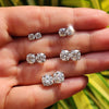 Moissanite Stud Earrings 0.1-3CT S925 Sterling Silver Platinum Plated Bride