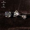 Moissanite Stud Earrings 0.3-3 Carat S925 Sterling Silver Gray Plated