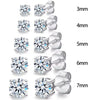 Moissanite Stud Earrings 0.1-3CT S925 Sterling Silver Platinum Plated Bride