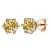 Moissanite Stud Earrings 0.5/1/2 CT Rose Gold Plated Sterling Silver 925