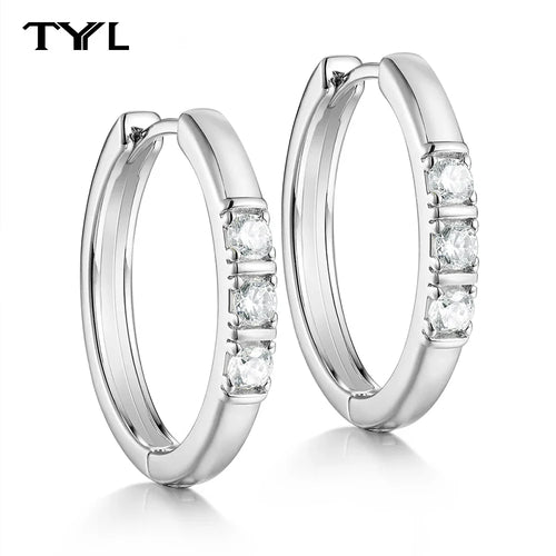 Moissanite VVS1 Drop Earrings 18K Gold Plated 925 Sterling Round Pear Square