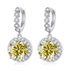 Moissanite 925 Sterling Silver Round D Color Drop Earrings Valentine's Gift