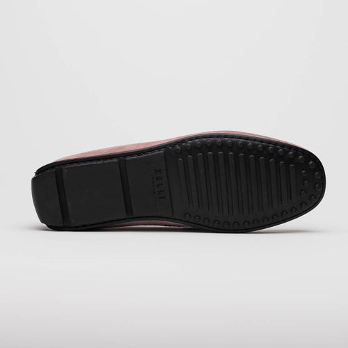 31-160-CDY MONZA Sueded Calfskin with Crocodile Driver Candy