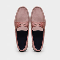 31-160-CDY MONZA Sueded Calfskin with Crocodile Driver Candy